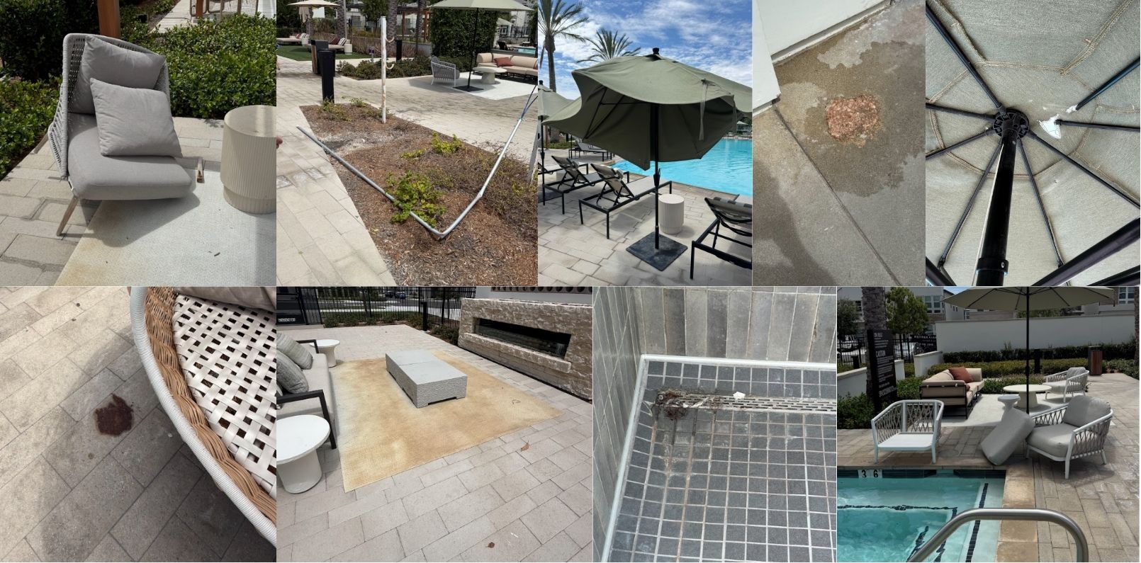 Community maintenance and pool-area concerns